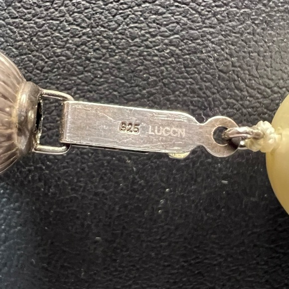 Vintage Faux Glass Pearls Hand Knotted w/925 Clasp 20” D9 - Picture 4 of 4